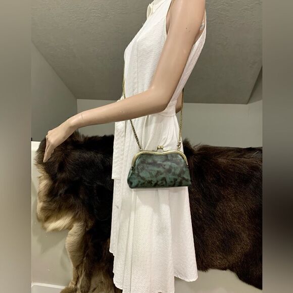 Handsewn Vintage Genuine Cowhide Clutch/Wristlet/Crossbody & 2 Chain Styles - Picture 7 of 13